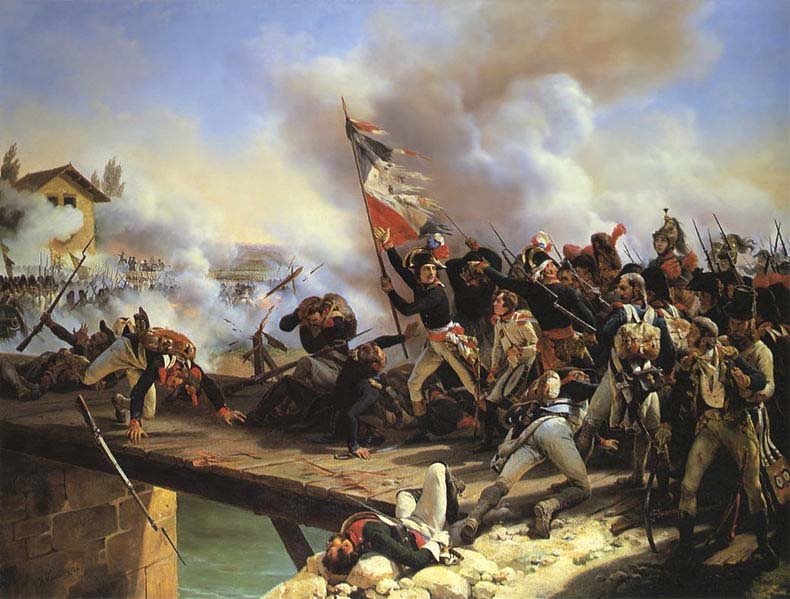 Horace Vernet Napoleon Bonaparte leading his troops over the bridge of Arcole
